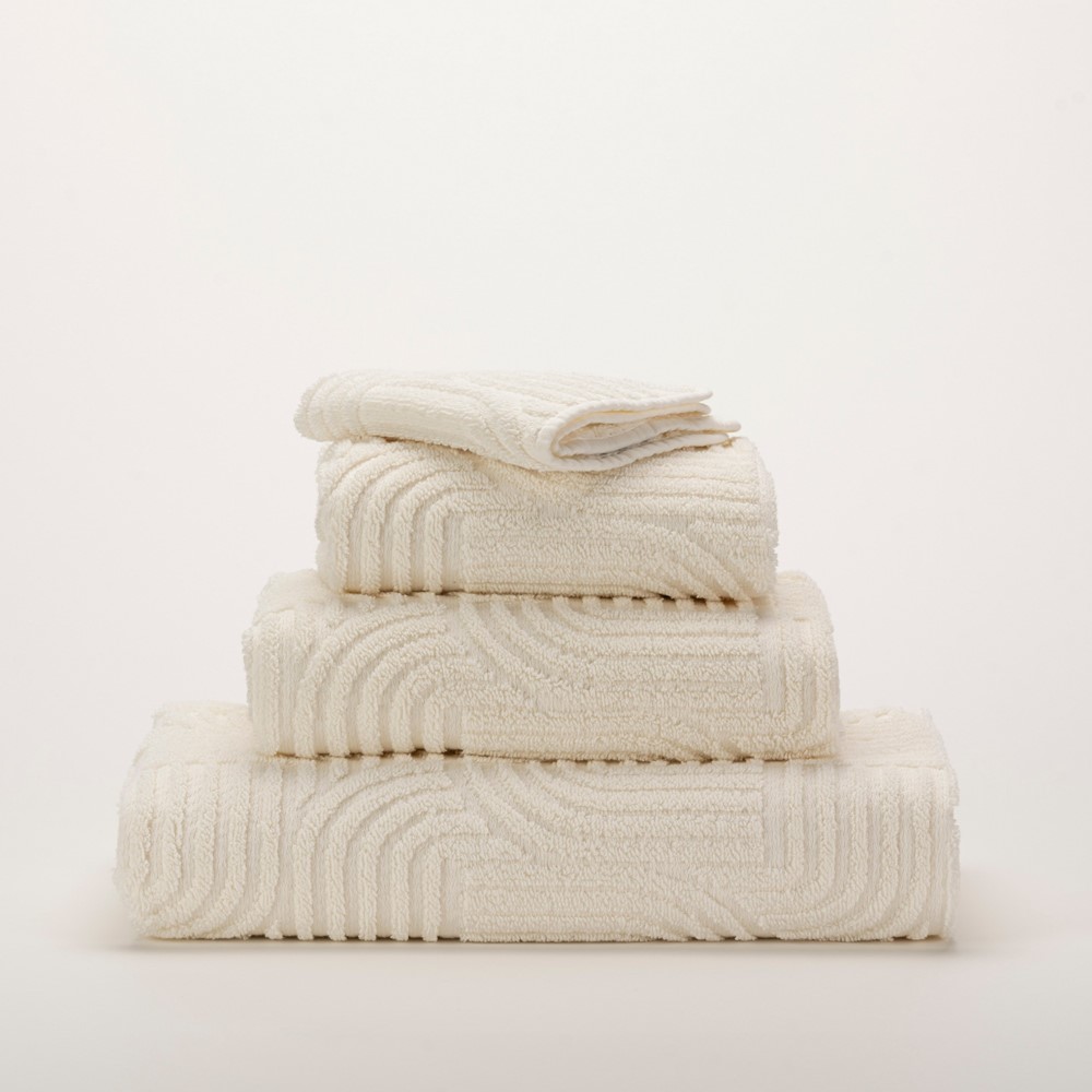 Olly Egyptian Cotton Towels 103 by Designer Abyss & Habidecor in Ivory White